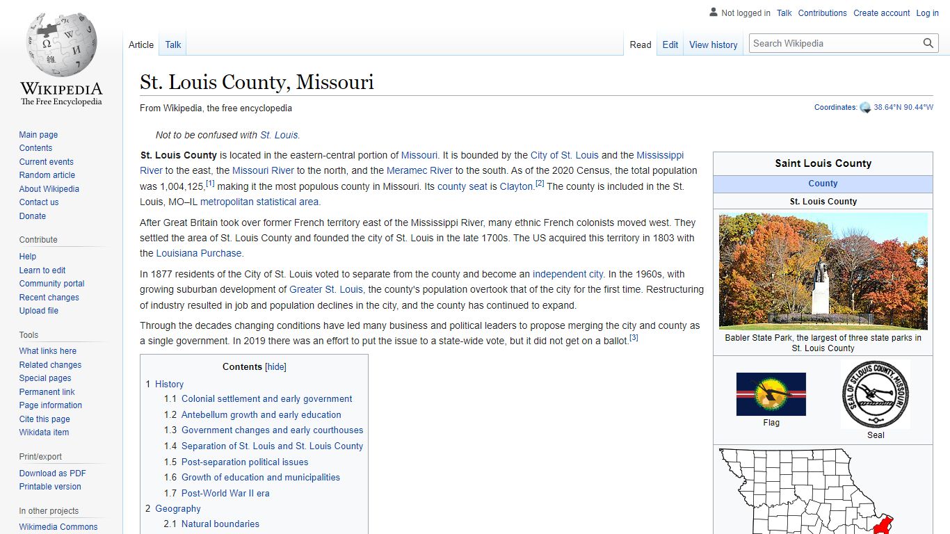 St. Louis County, Missouri - Wikipedia