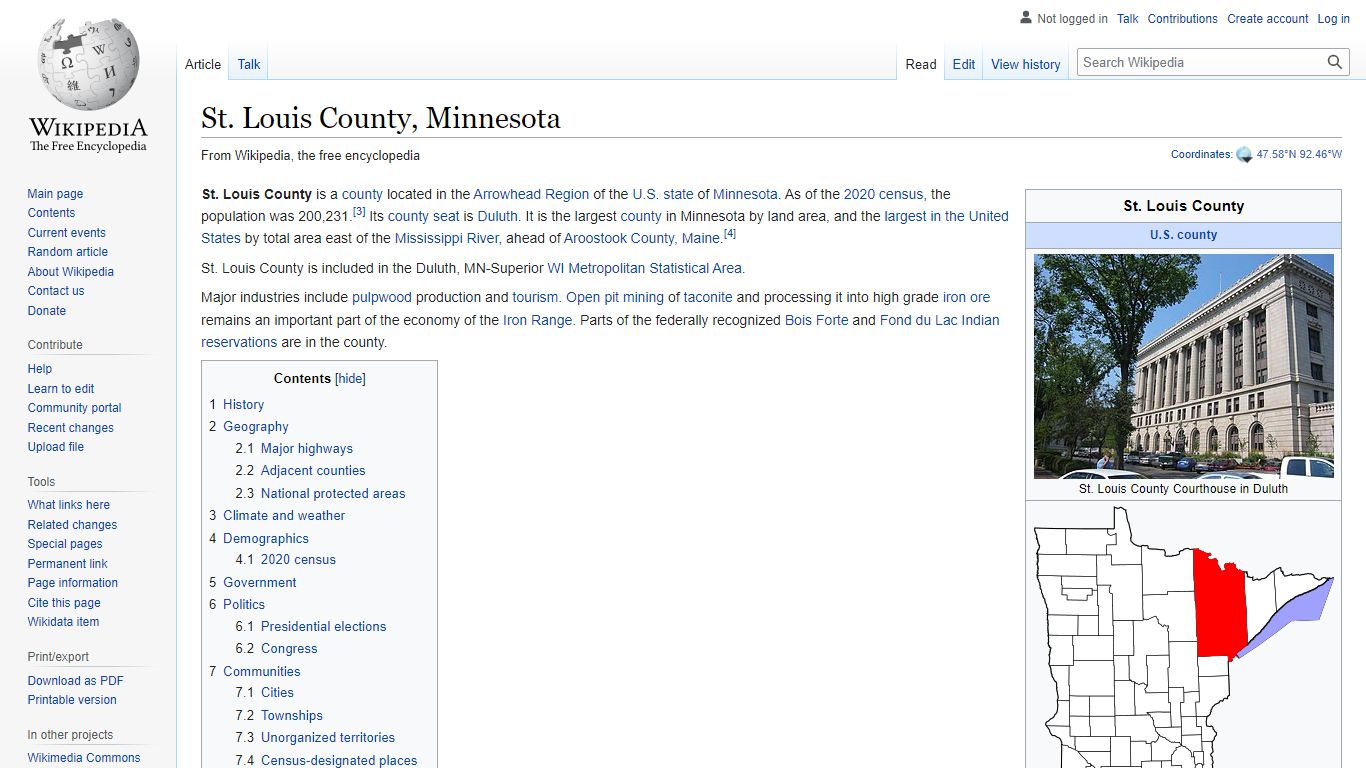 St. Louis County, Minnesota - Wikipedia